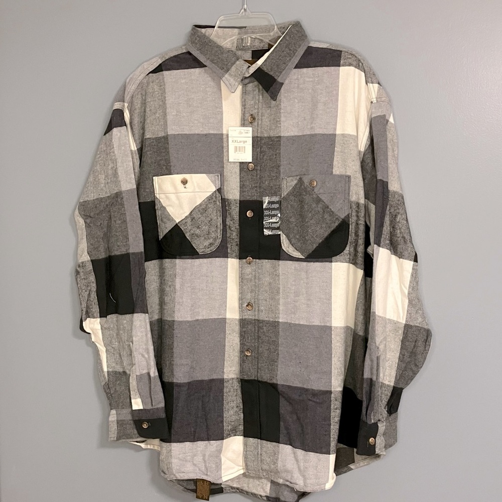 ST. JOHNS BAY HEAVYWEIGHT FLANNEL SHIRT SIZE 2X LARGE  NWT